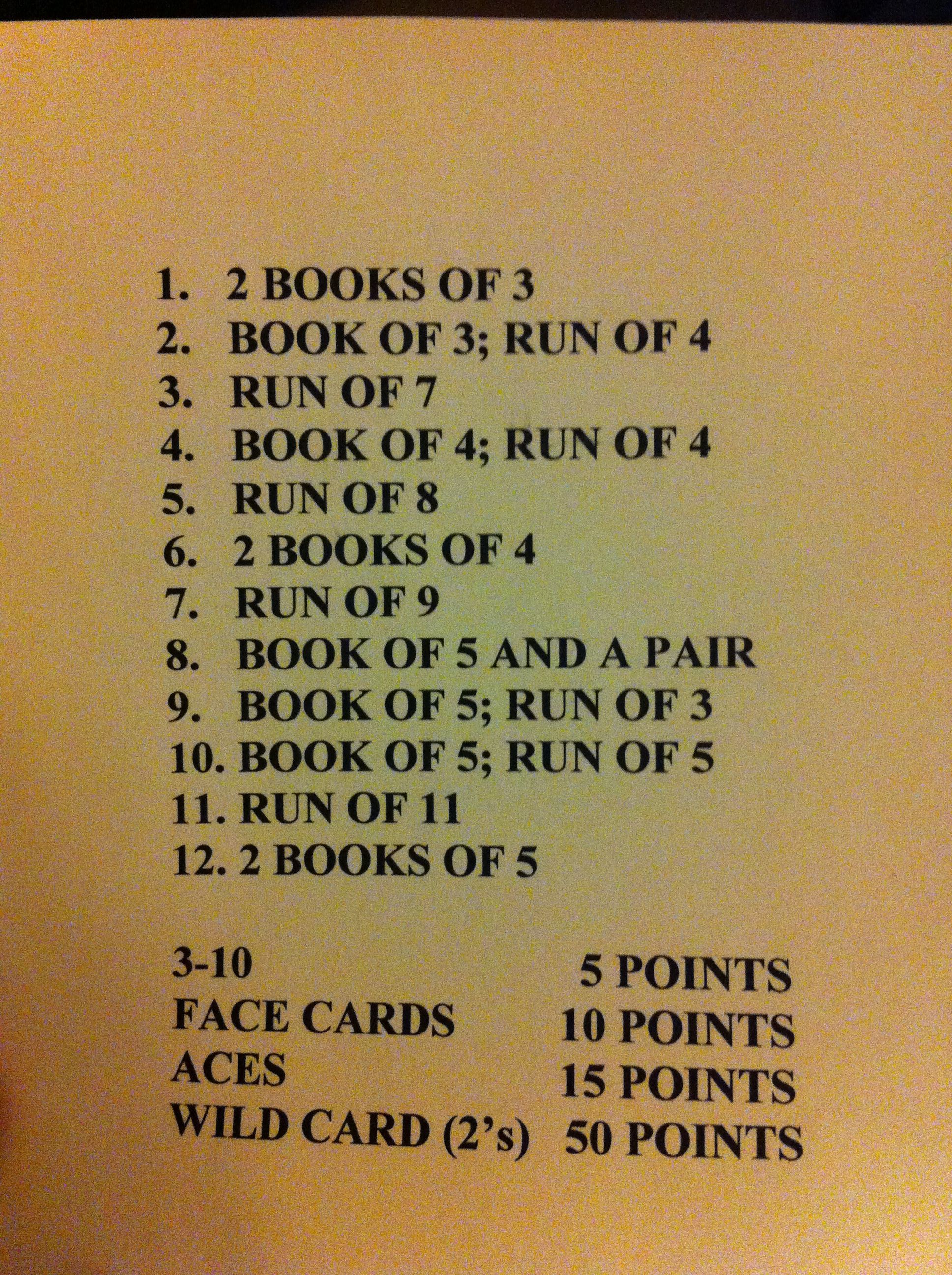 shanghai card game rules 7 rounds
